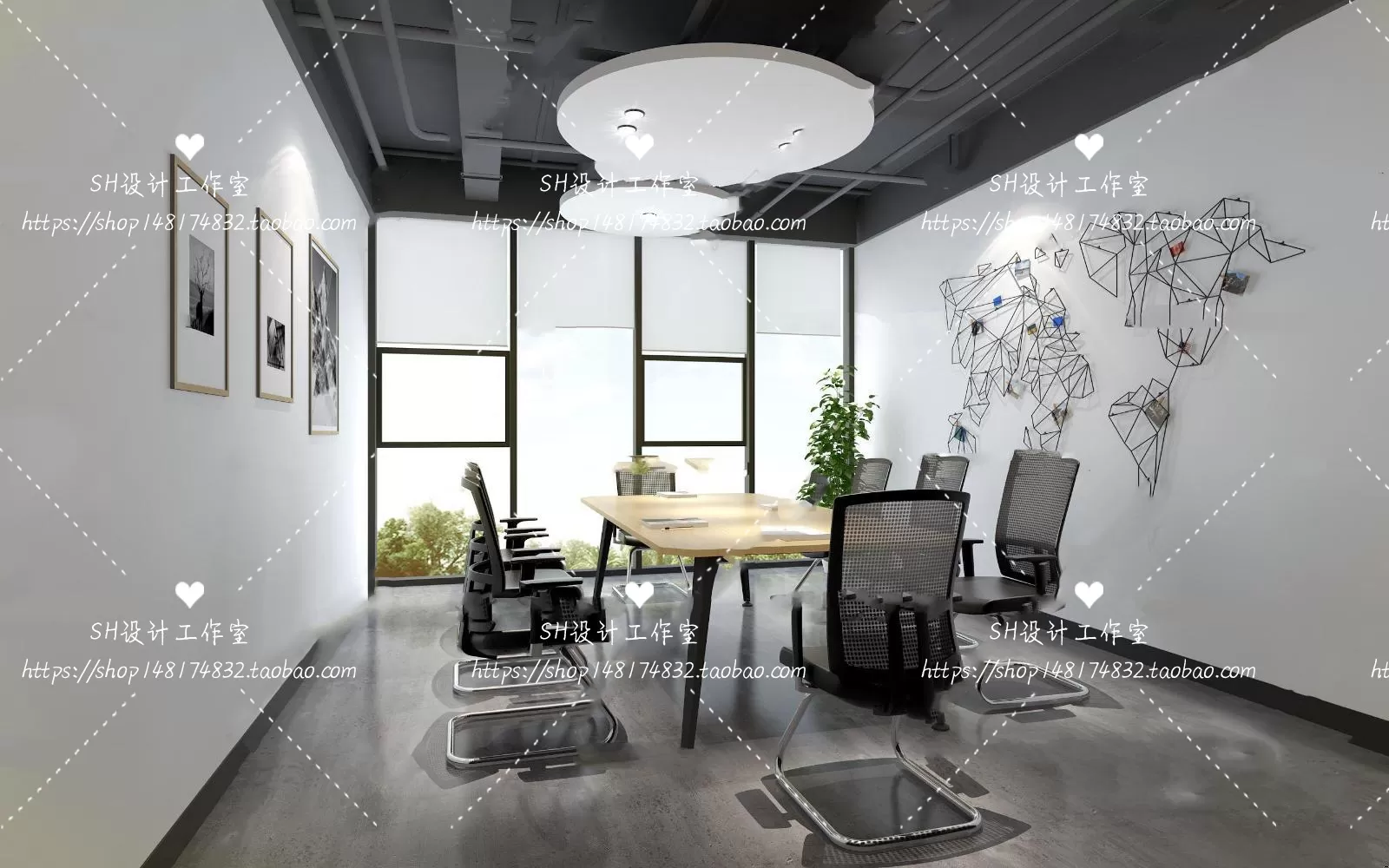 MEETING ROOM 3D SCENES – VRAY RENDER – 43