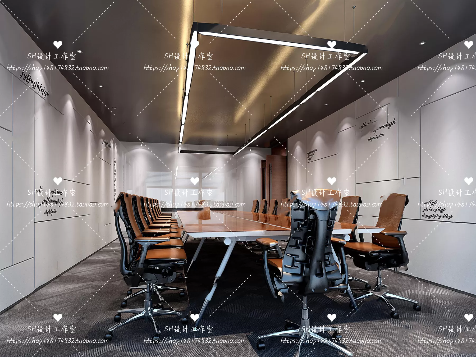 MEETING ROOM 3D SCENES – VRAY RENDER – 44