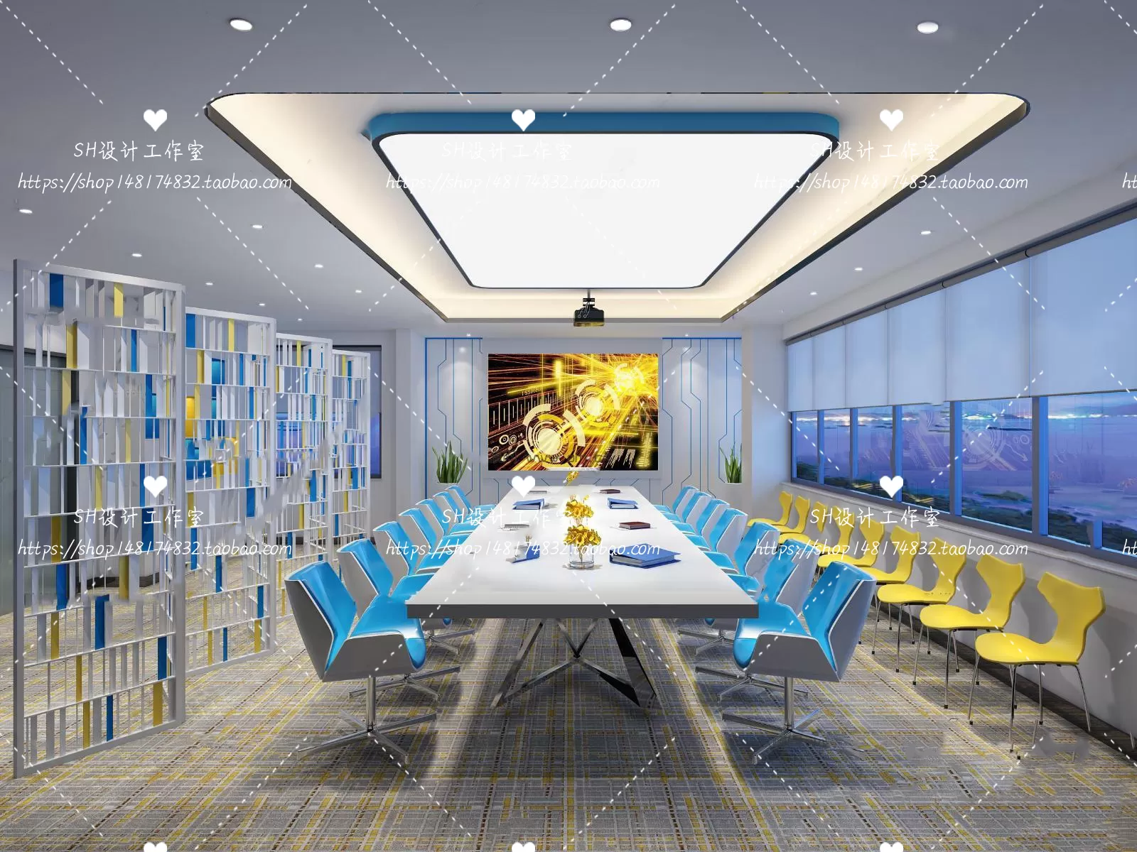 MEETING ROOM 3D SCENES – VRAY RENDER – 45