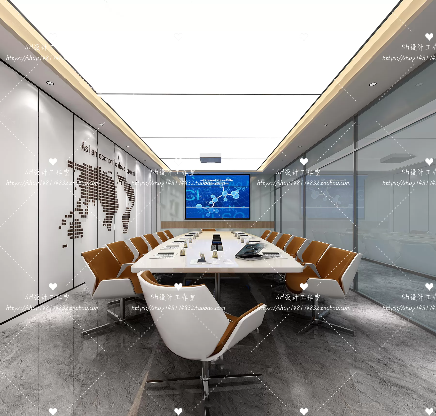 MEETING ROOM 3D SCENES – VRAY RENDER – 47