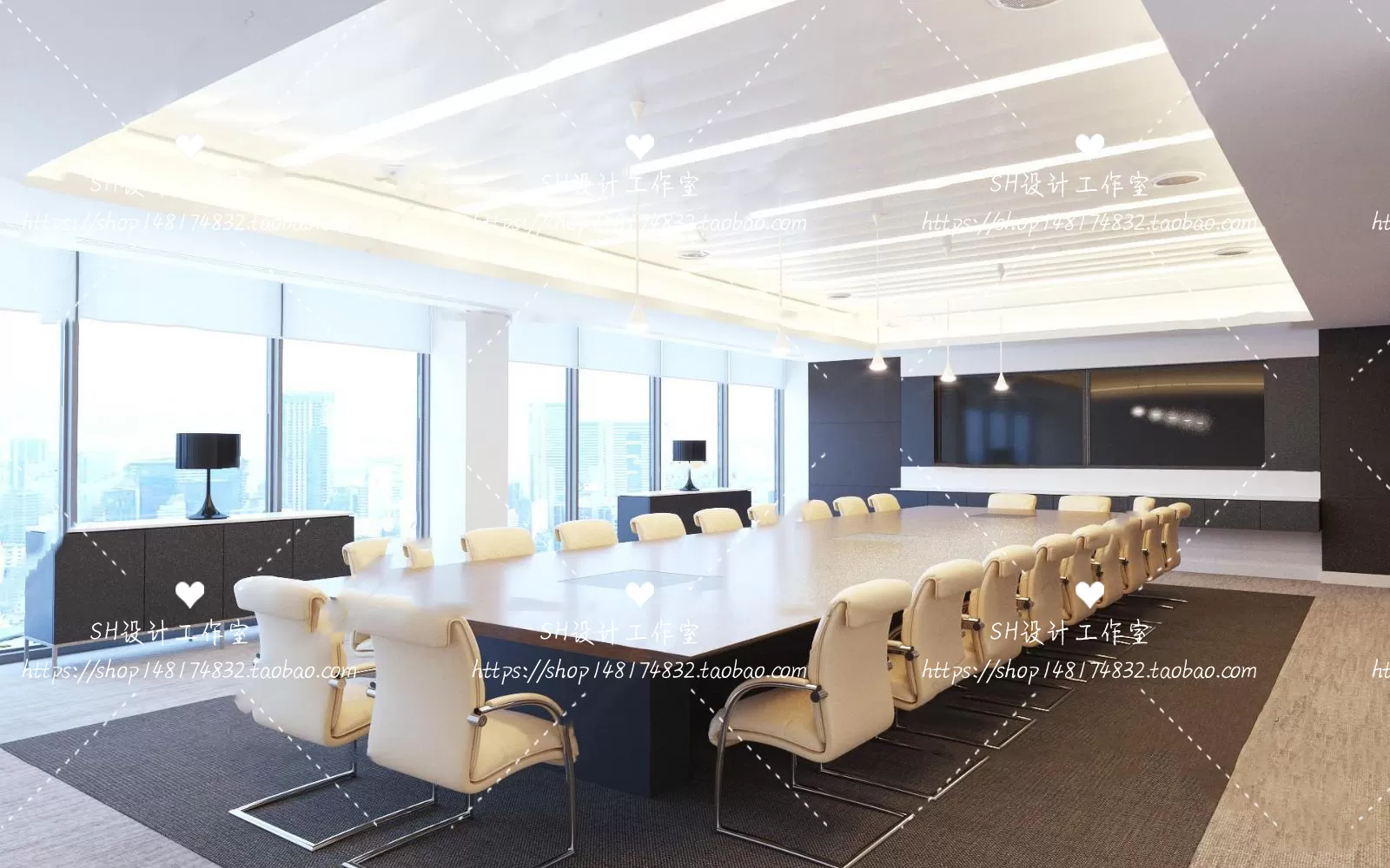 MEETING ROOM 3D SCENES – VRAY RENDER – 52