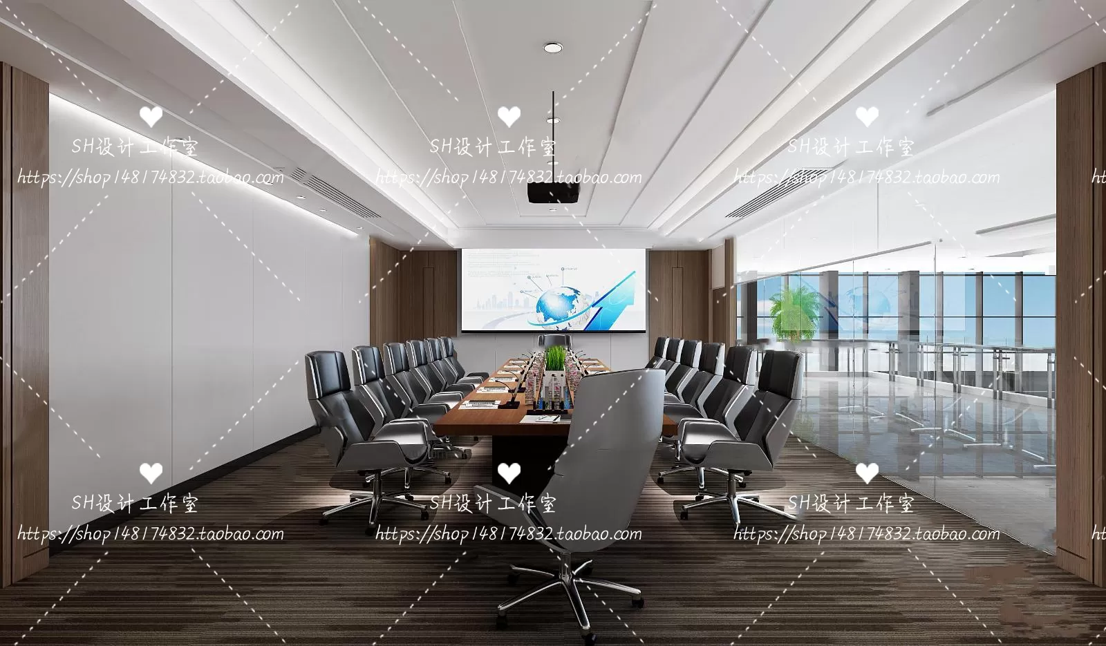 MEETING ROOM 3D SCENES – VRAY RENDER – 53