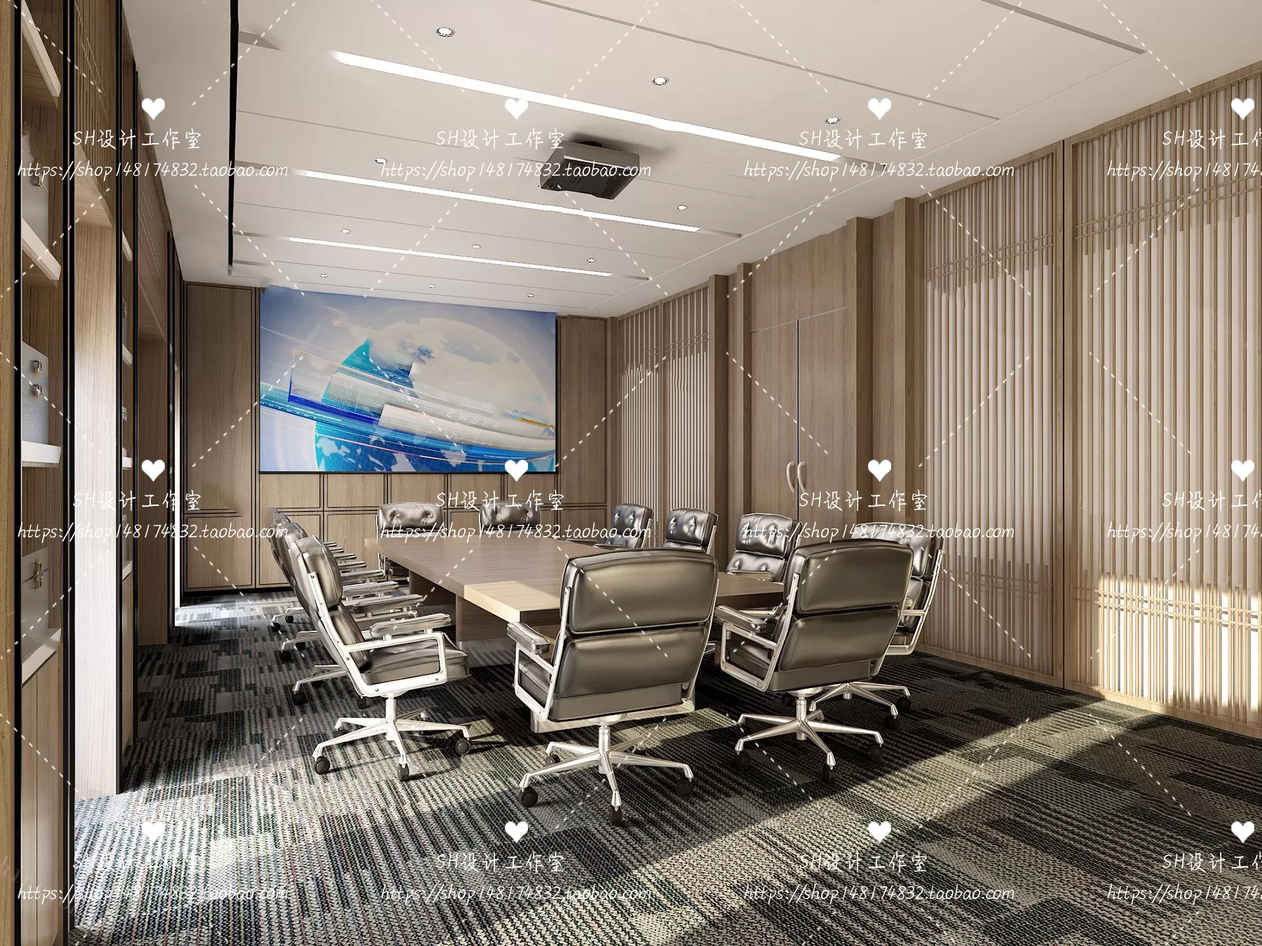 MEETING ROOM 3D SCENES – VRAY RENDER – 59