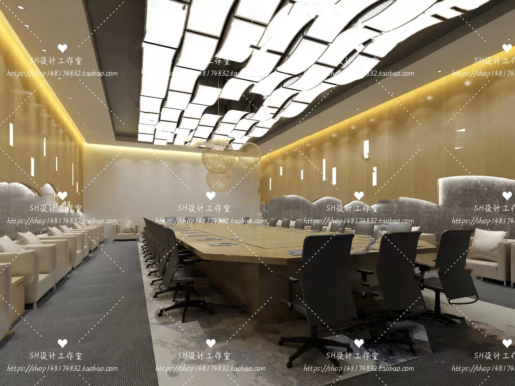 MEETING ROOM 3D SCENES – VRAY RENDER – 62