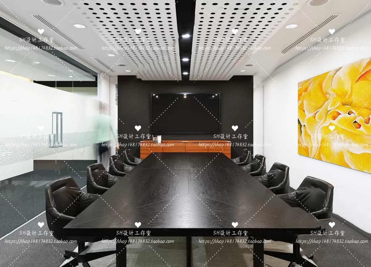 MEETING ROOM 3D SCENES – VRAY RENDER – 64