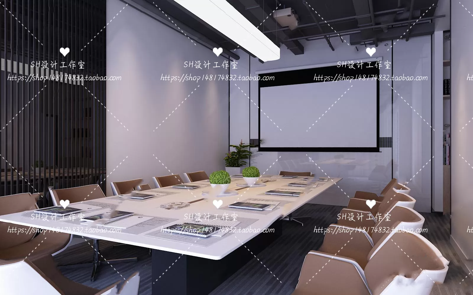 MEETING ROOM 3D SCENES – VRAY RENDER – 65