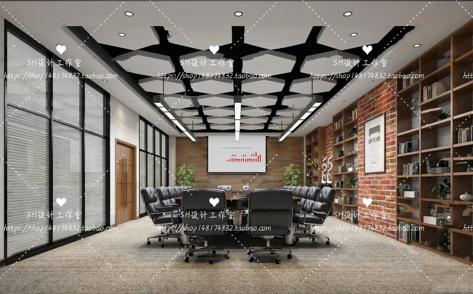 MEETING ROOM 3D SCENES – VRAY RENDER – 67