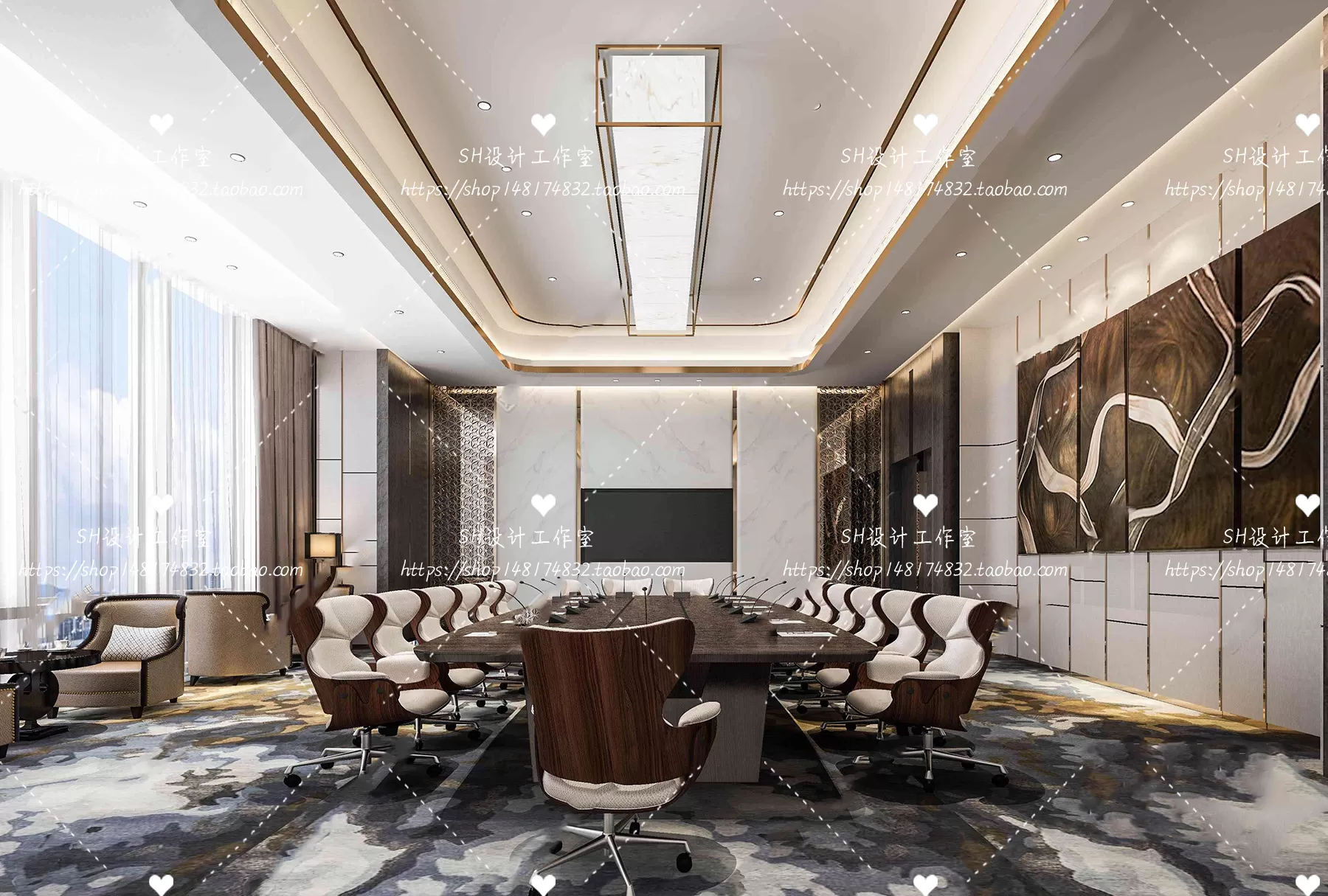 MEETING ROOM 3D SCENES – VRAY RENDER – 68