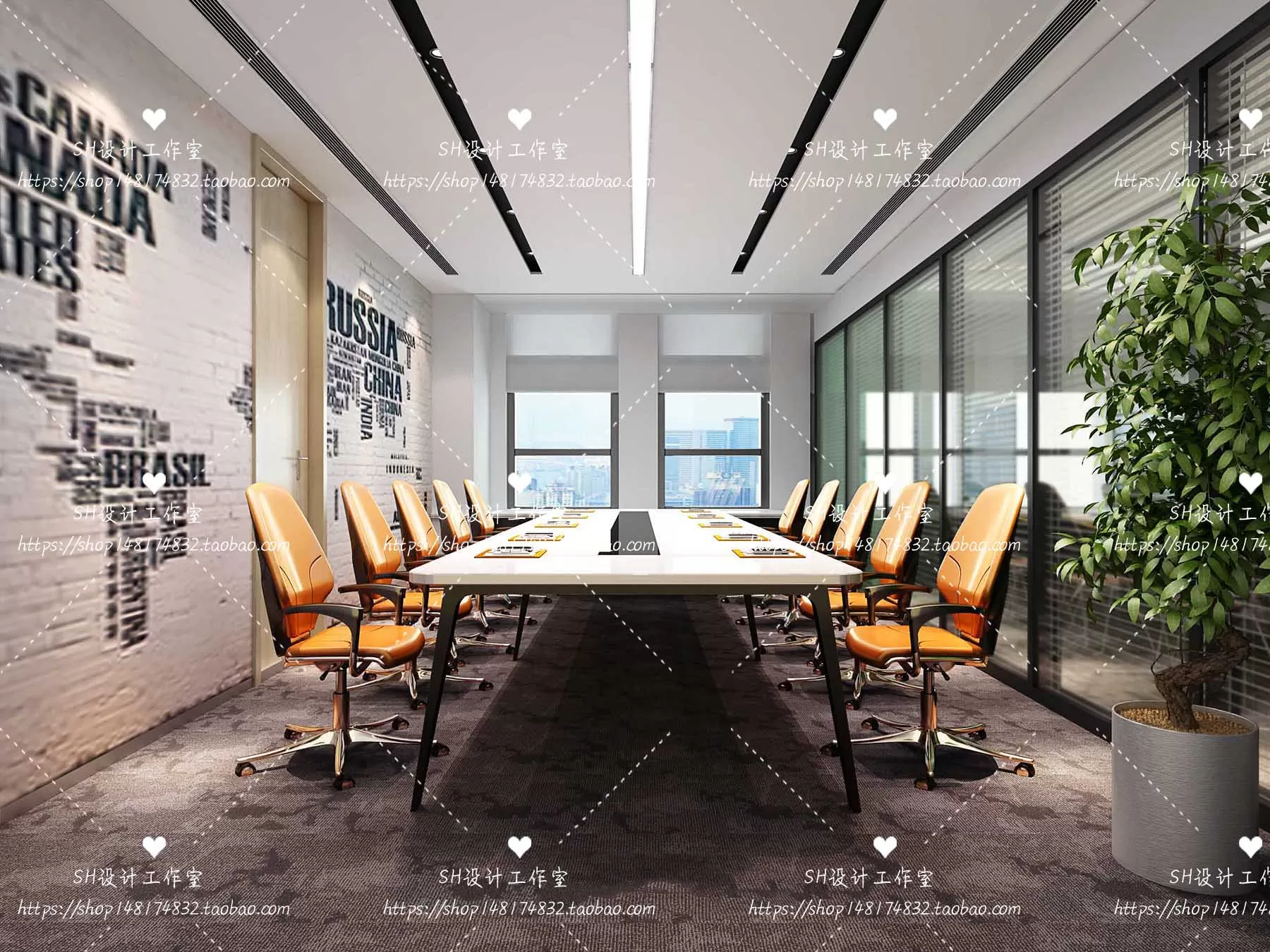 MEETING ROOM 3D SCENES – VRAY RENDER – 70