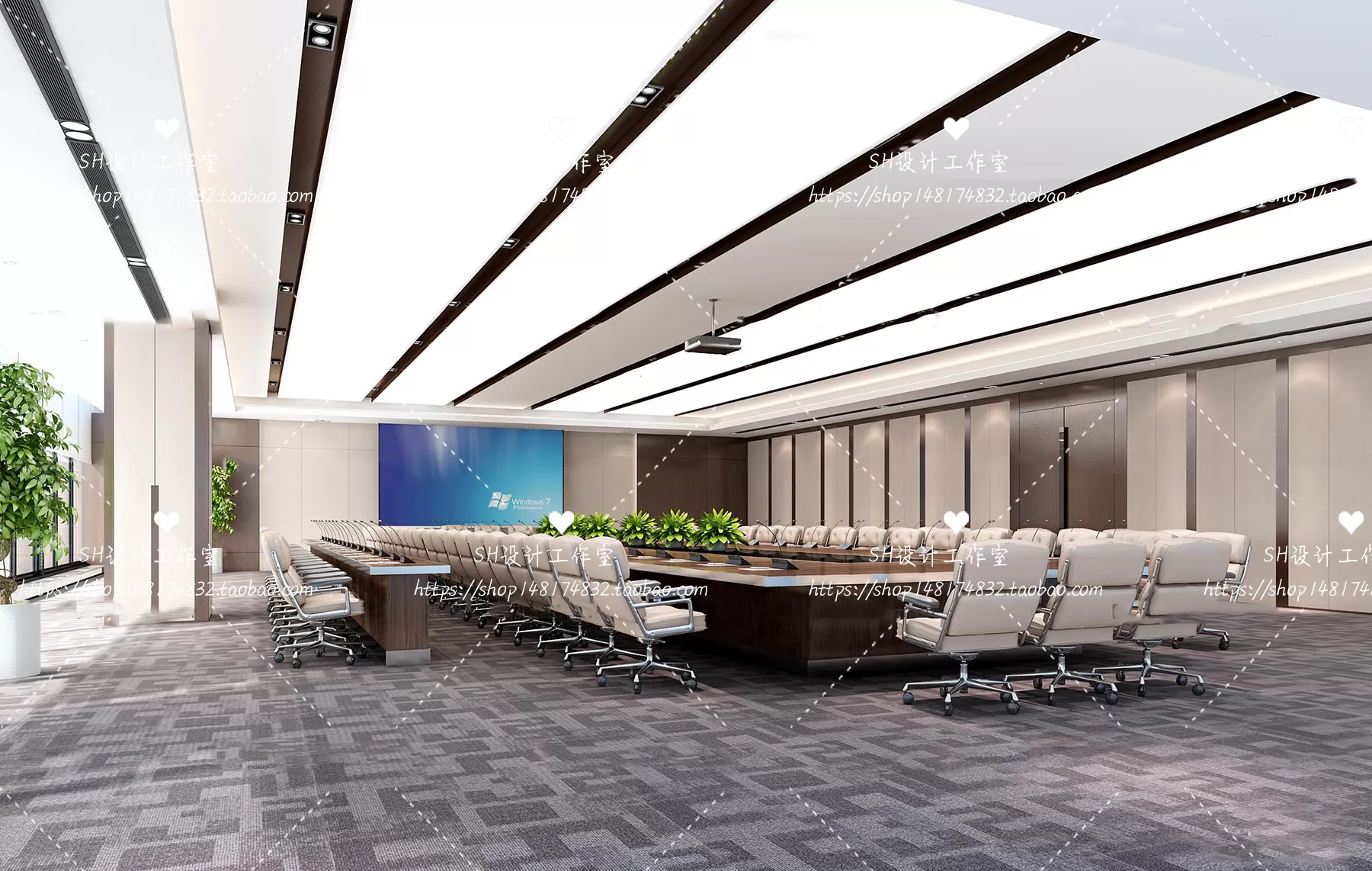 MEETING ROOM 3D SCENES – VRAY RENDER – 72