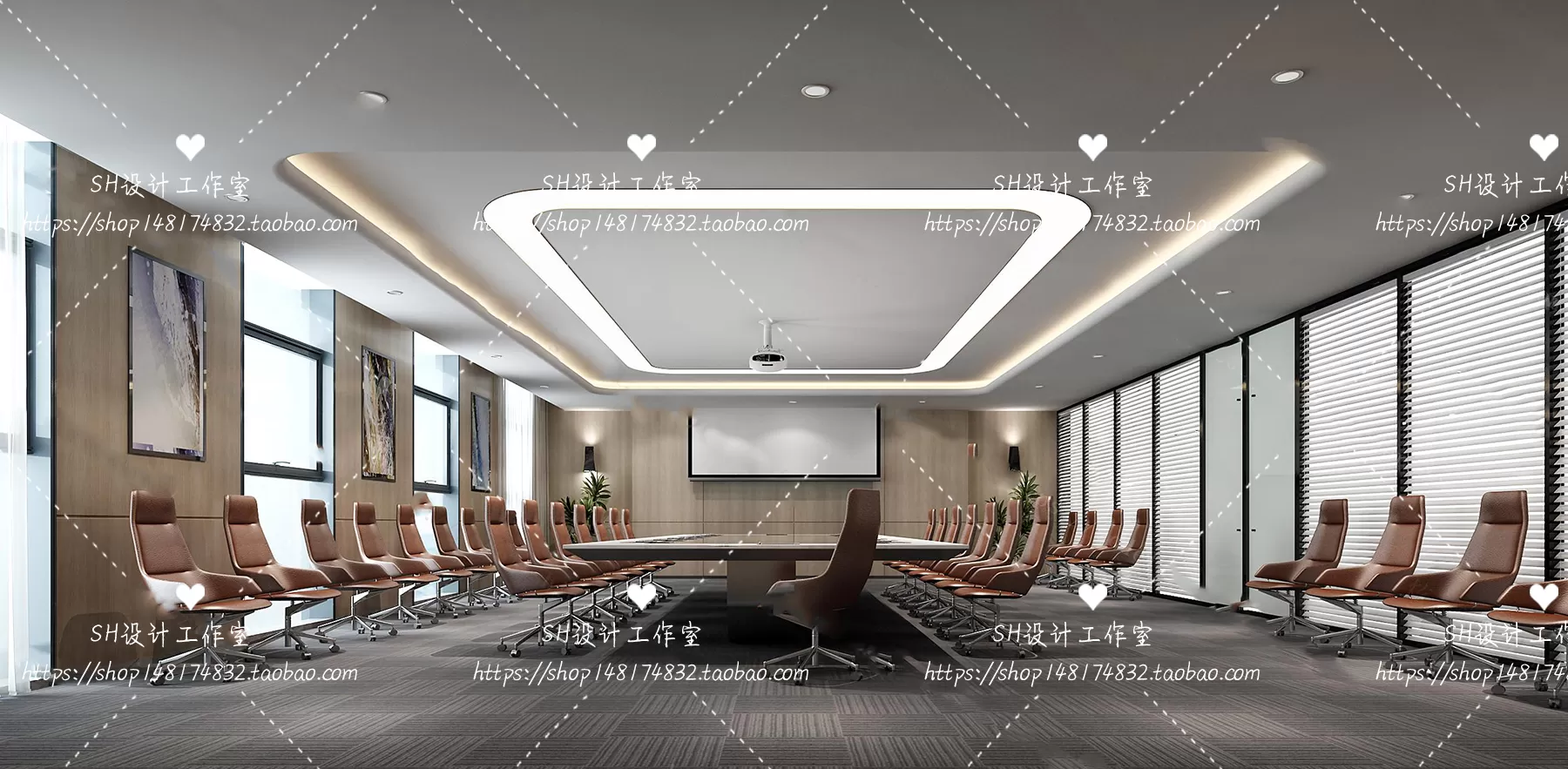 MEETING ROOM 3D SCENES – VRAY RENDER – 77
