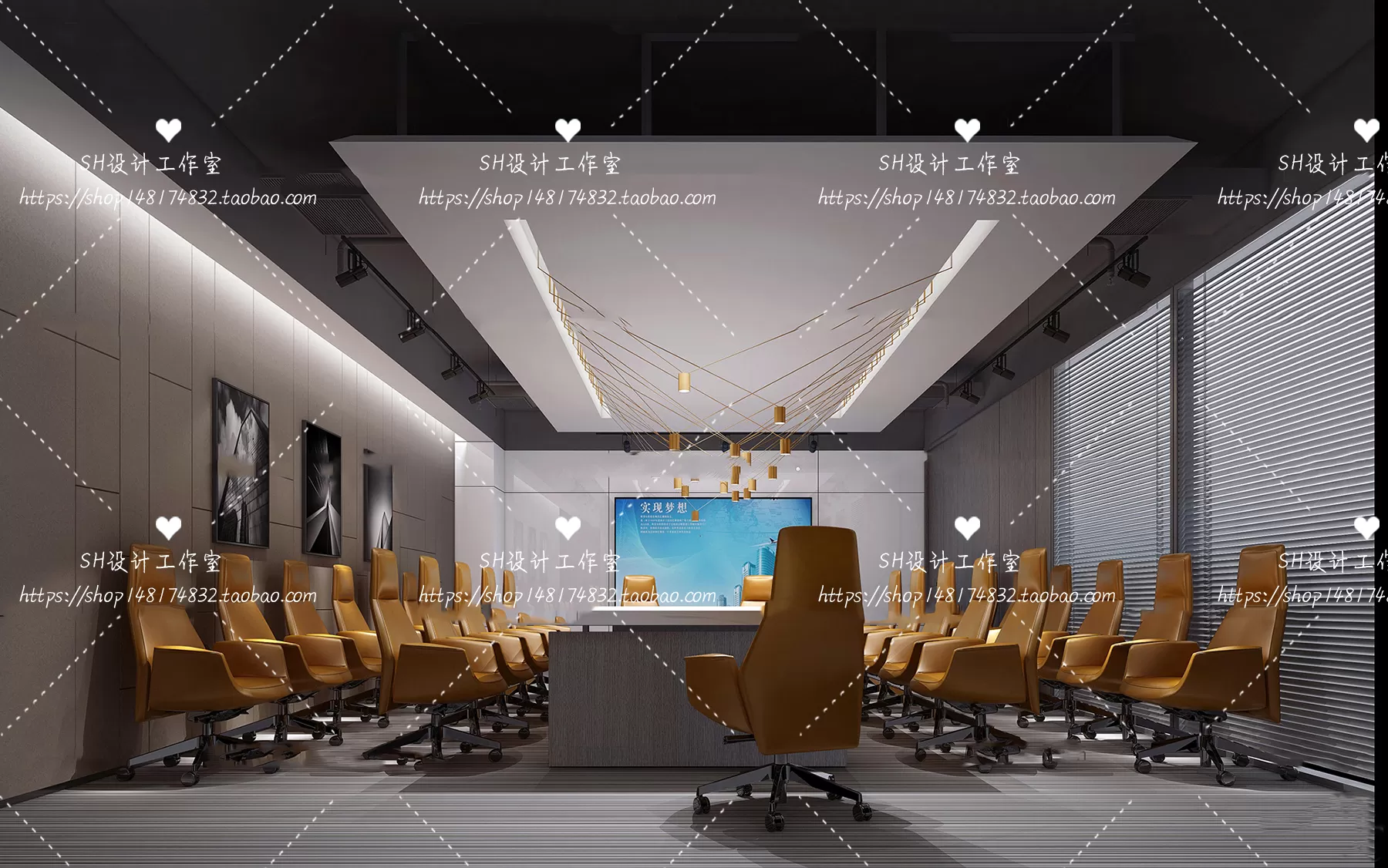 MEETING ROOM 3D SCENES – VRAY RENDER – 78