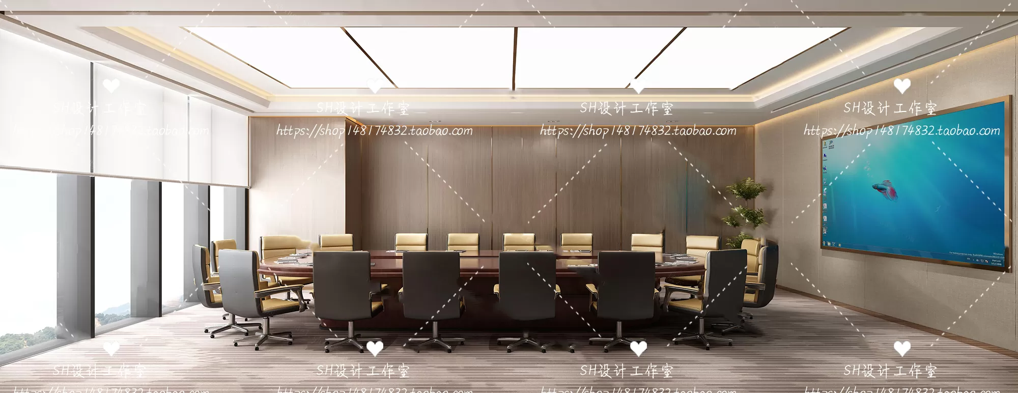 MEETING ROOM 3D SCENES – VRAY RENDER – 79