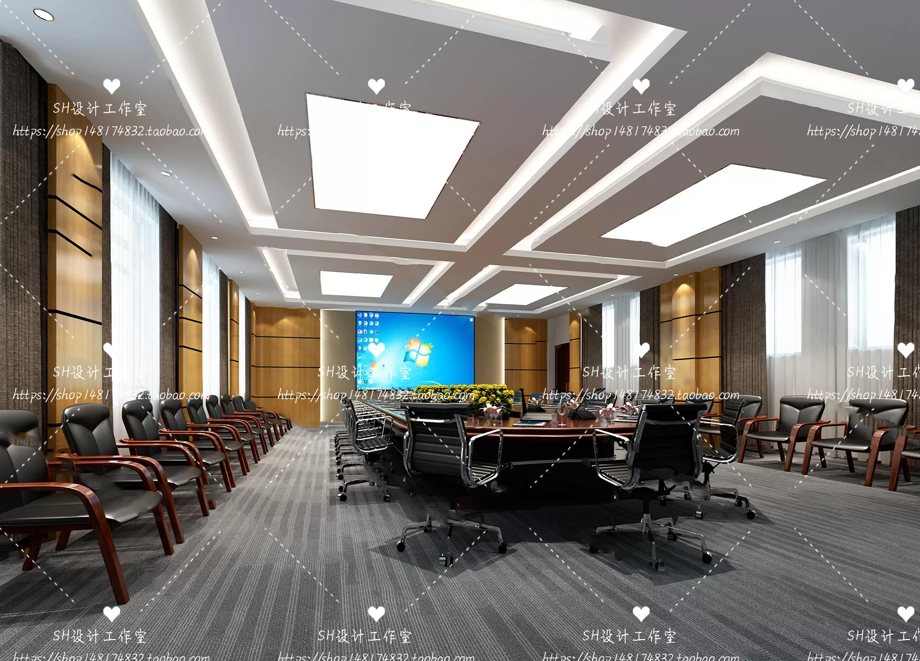 MEETING ROOM 3D SCENES – VRAY RENDER – 80