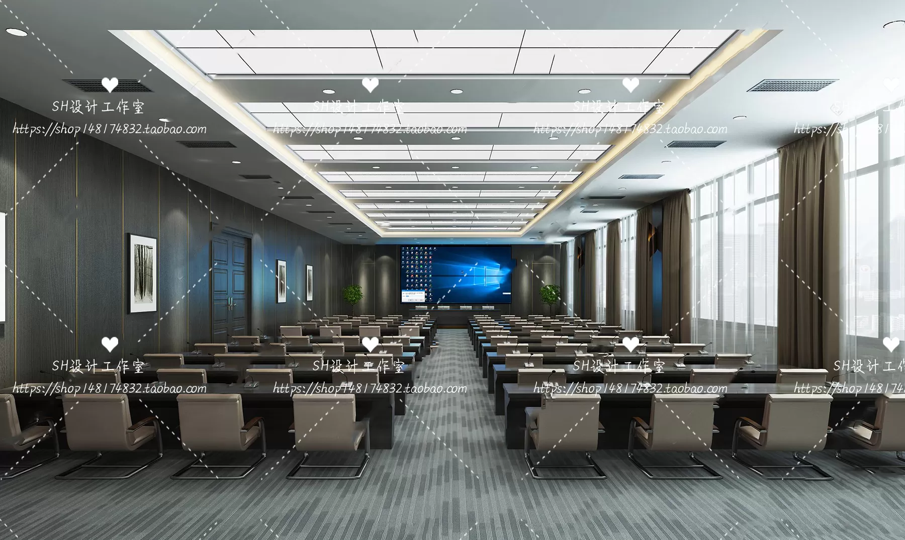 MEETING ROOM 3D SCENES – VRAY RENDER – 87