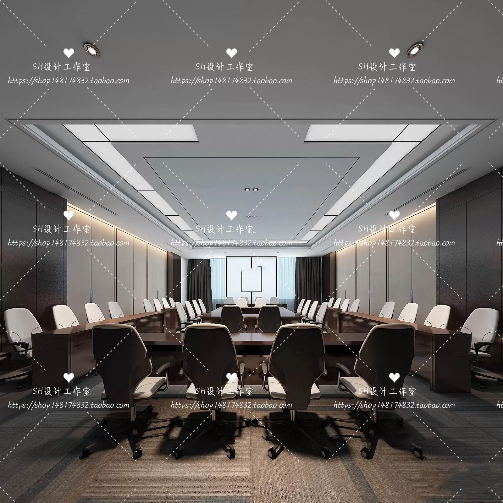 MEETING ROOM 3D SCENES – VRAY RENDER – 88