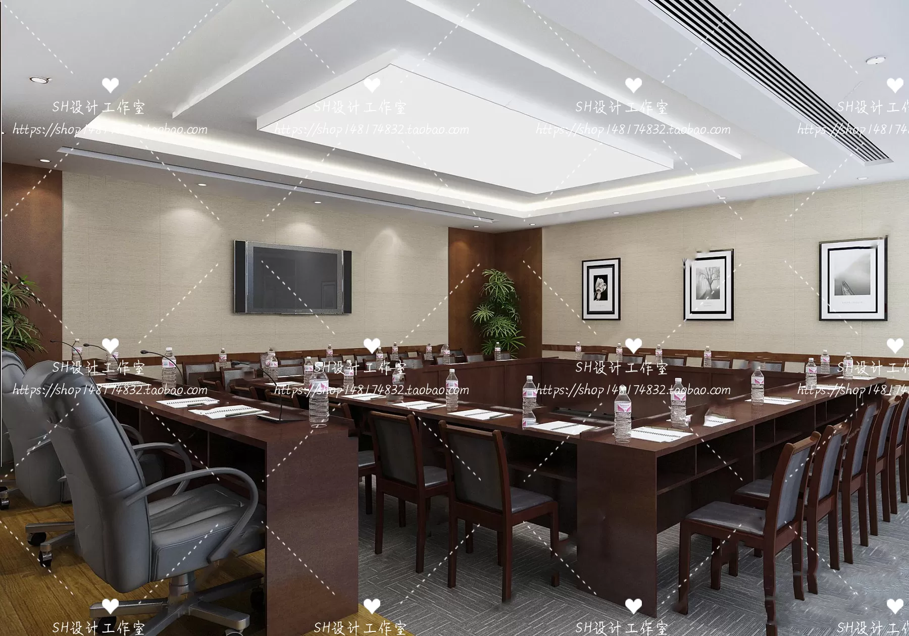 MEETING ROOM 3D SCENES – VRAY RENDER – 89