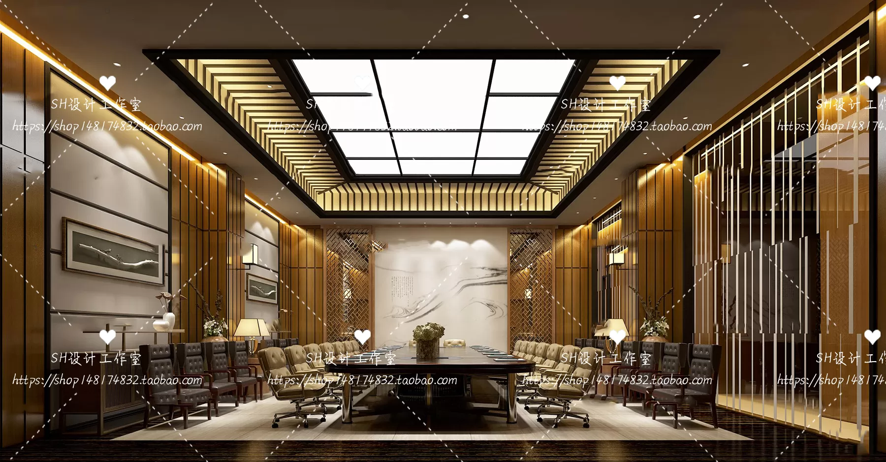 MEETING ROOM 3D SCENES – VRAY RENDER – 90