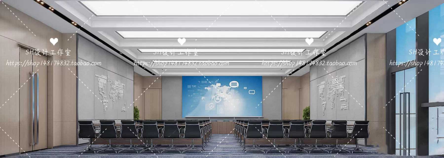 MEETING ROOM 3D SCENES – VRAY RENDER – 91