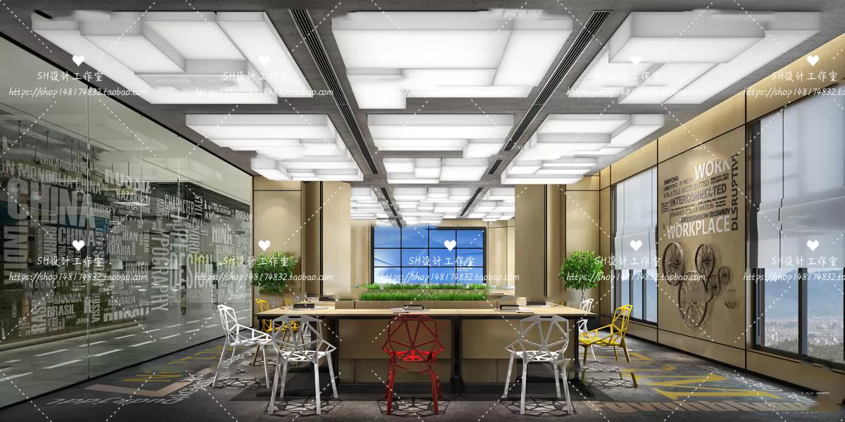 MEETING ROOM 3D SCENES – VRAY RENDER – 92