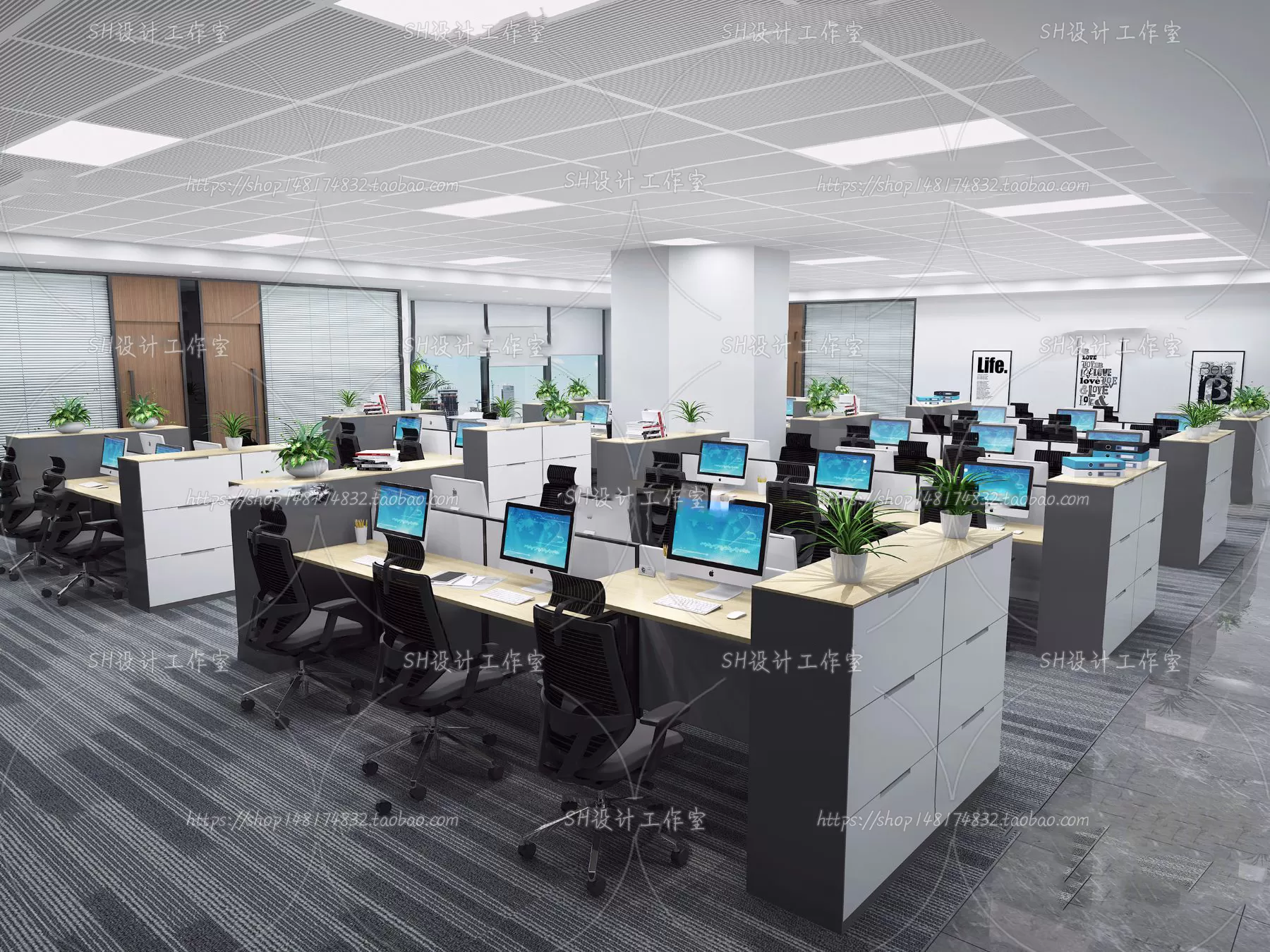 OFFICE 3D SCENES – VRAY RENDER – 21