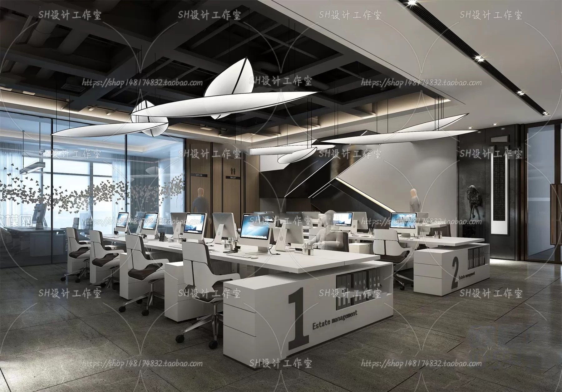 OFFICE 3D SCENES – VRAY RENDER – 54