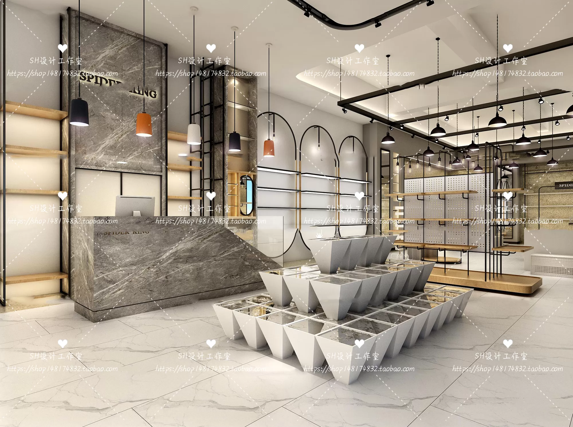 SHOE STORE 3D SCENES – VRAY RENDER – 06