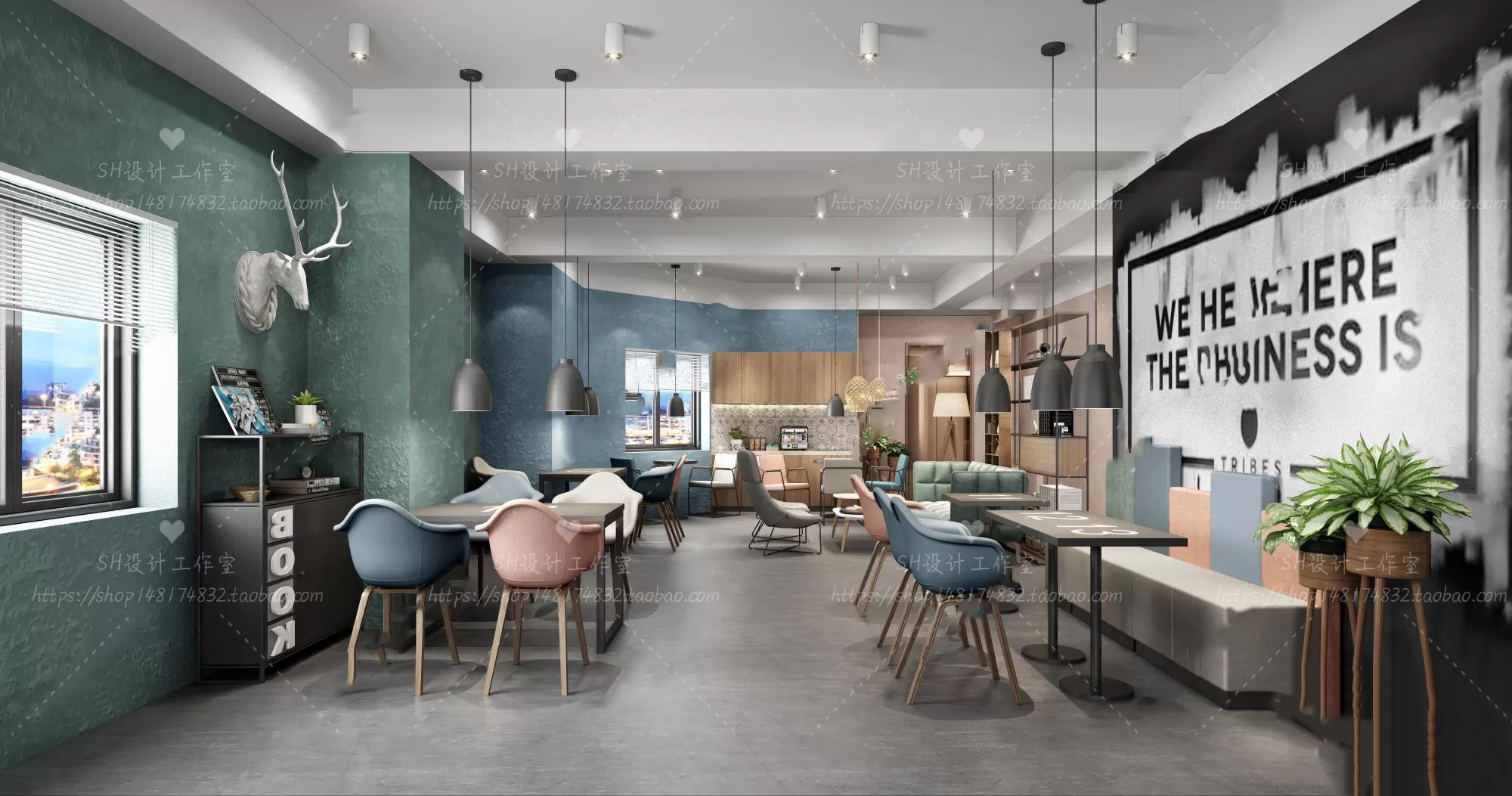 STUDIO OFFICE 3D SCENES – VRAY RENDER – 100