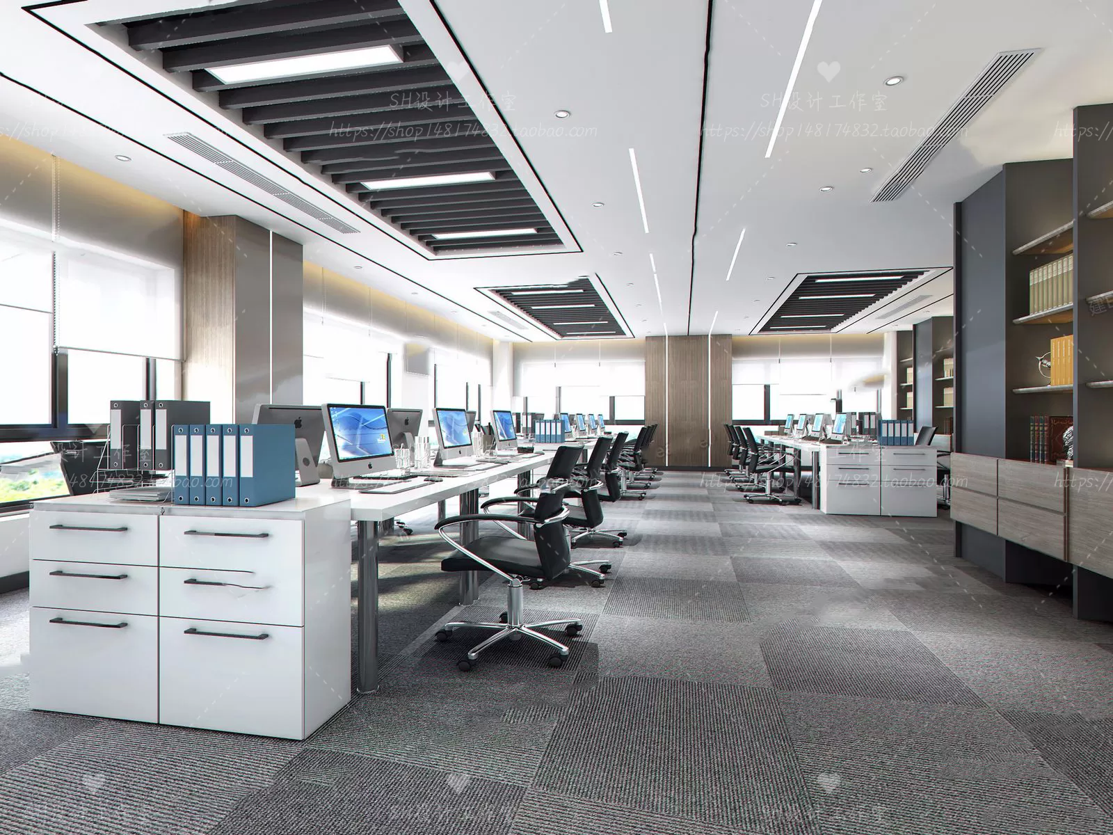 STUDIO OFFICE 3D SCENES – VRAY RENDER – 12