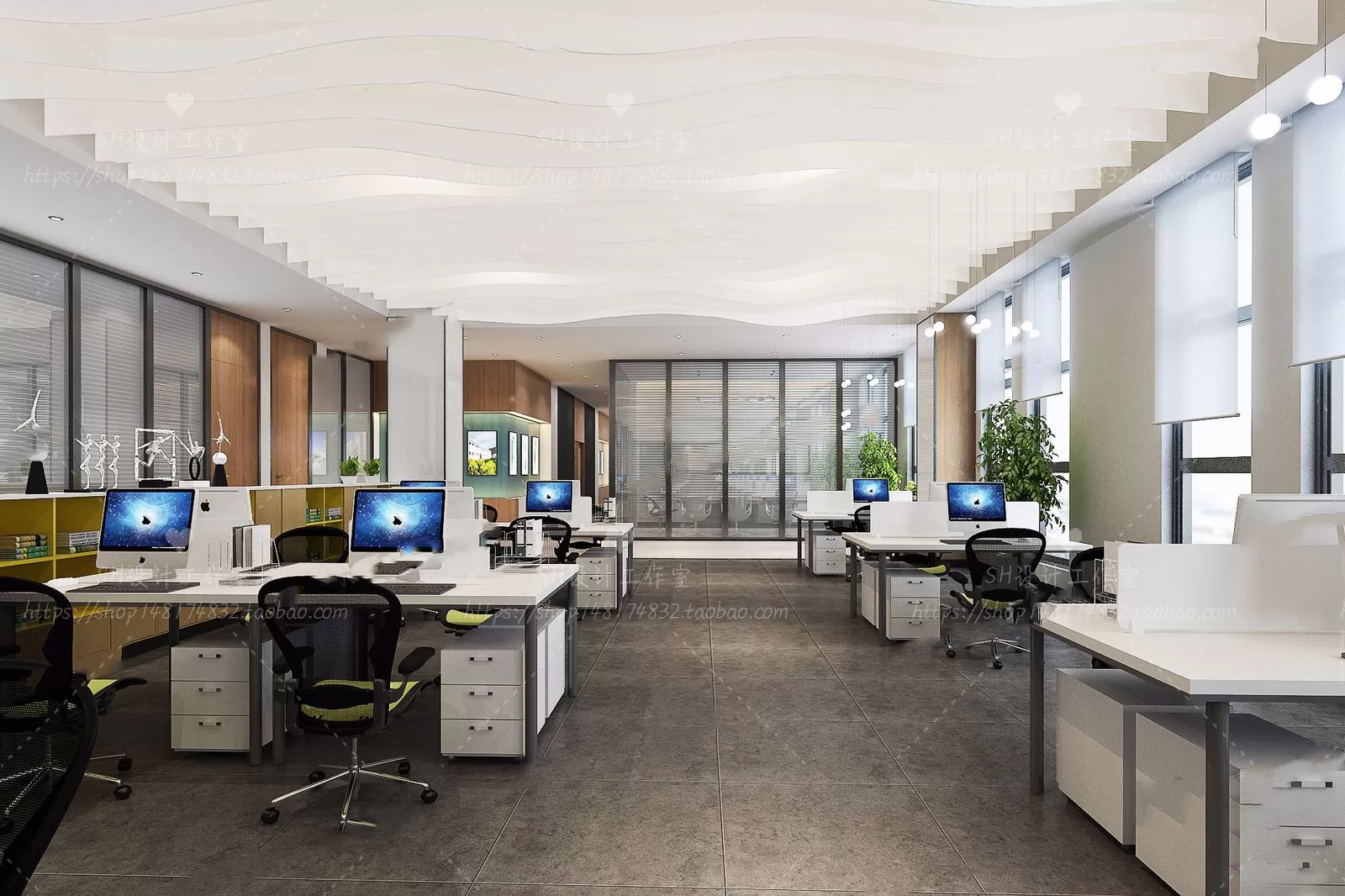 STUDIO OFFICE 3D SCENES – VRAY RENDER – 15