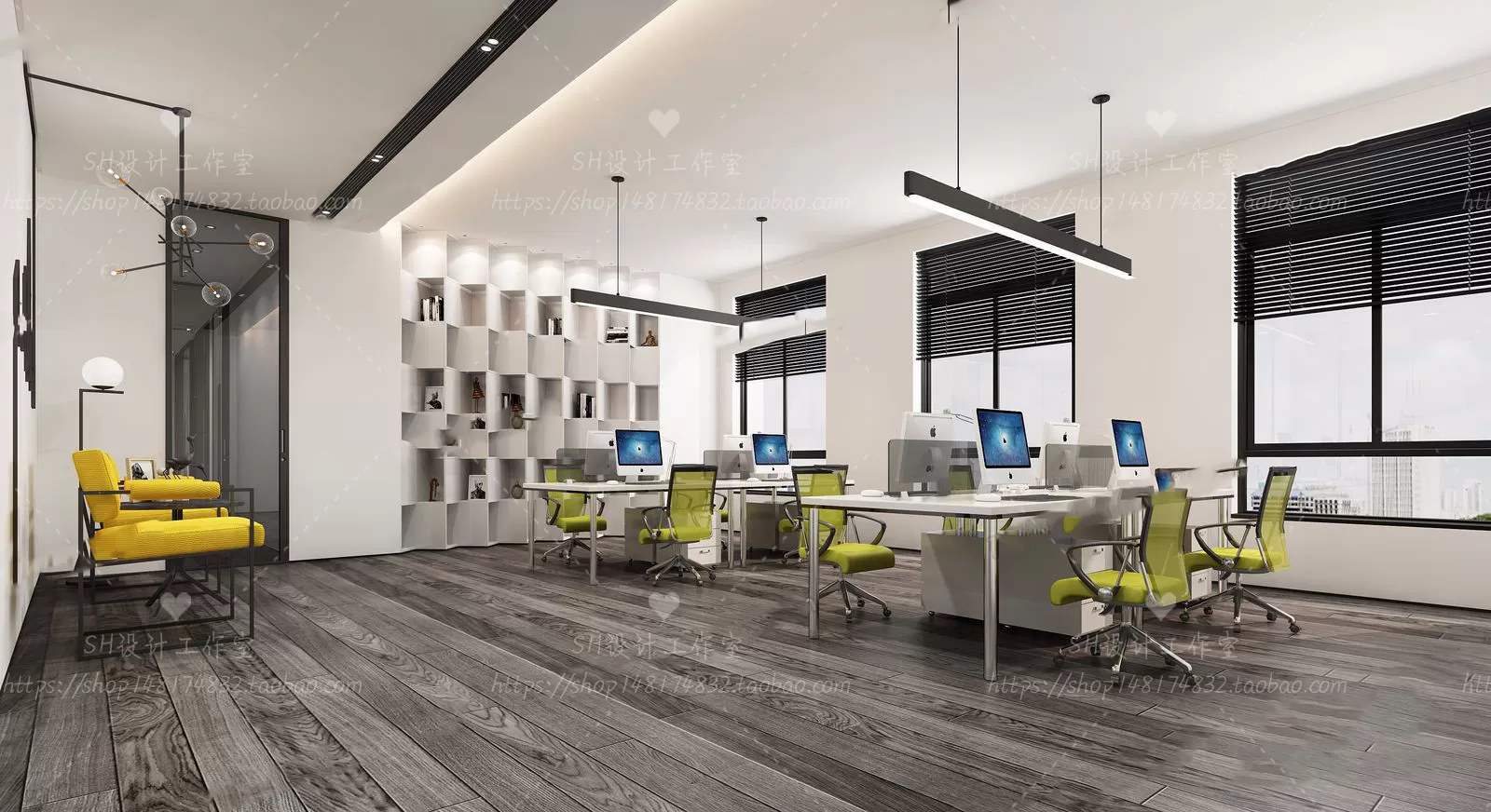 STUDIO OFFICE 3D SCENES – VRAY RENDER – 23