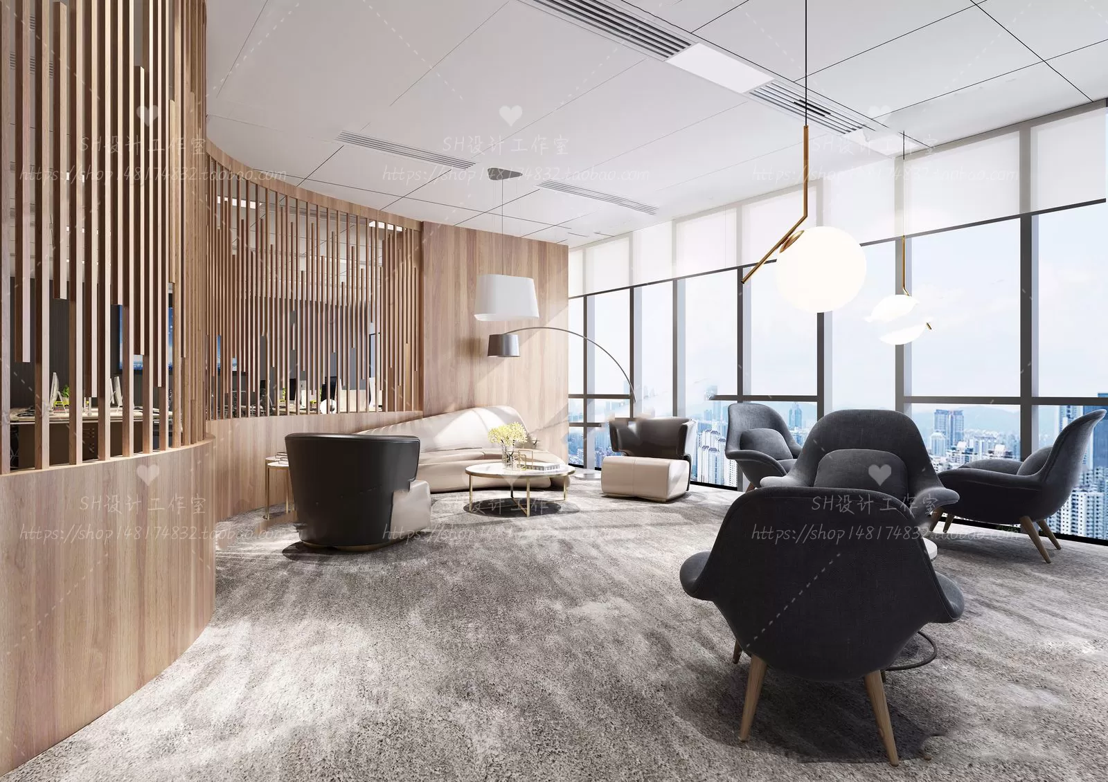 STUDIO OFFICE 3D SCENES – VRAY RENDER – 24