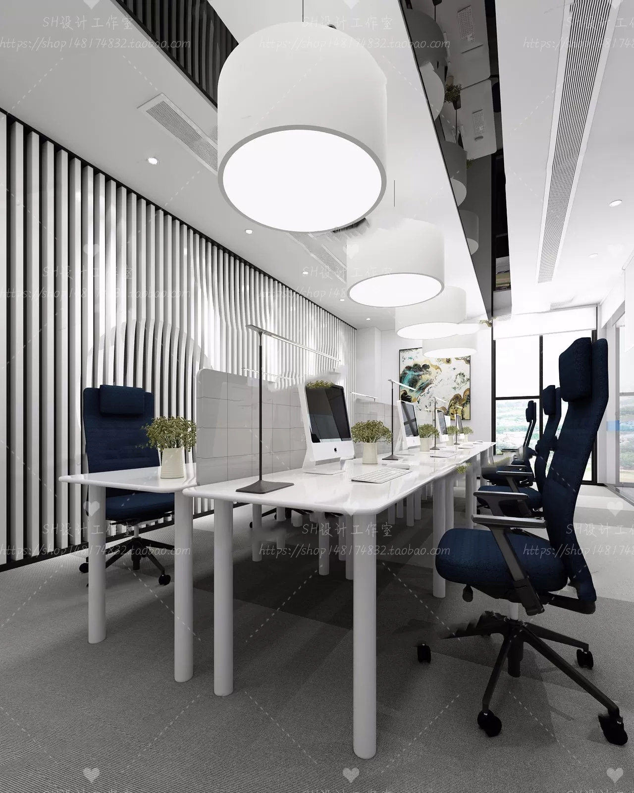 STUDIO OFFICE 3D SCENES – VRAY RENDER – 25