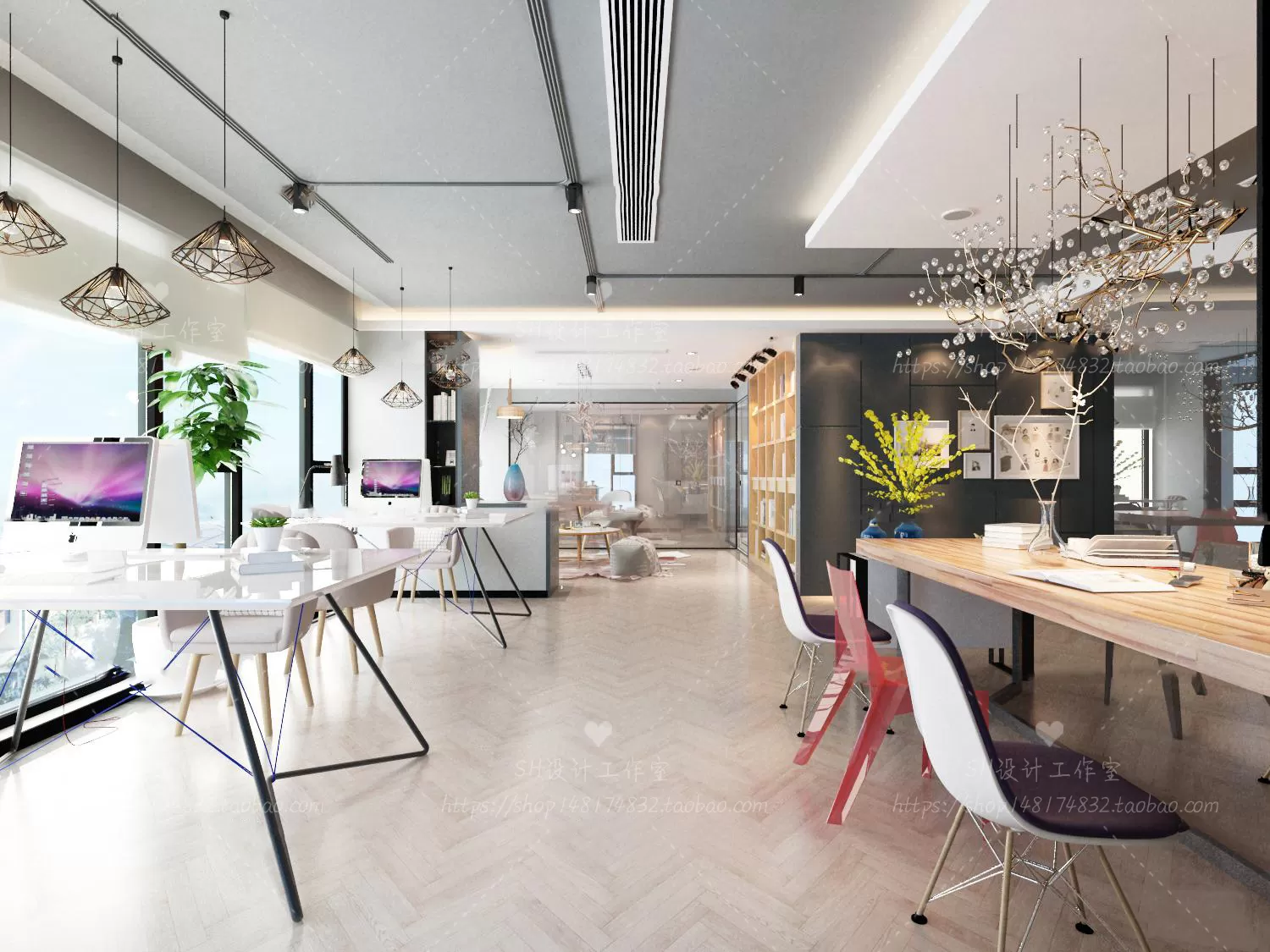 STUDIO OFFICE 3D SCENES – VRAY RENDER – 27