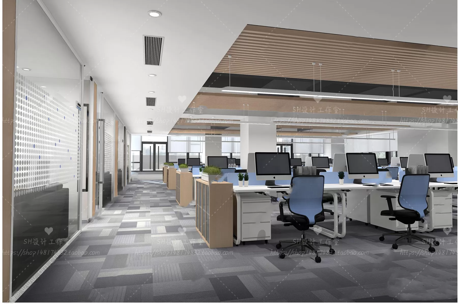 STUDIO OFFICE 3D SCENES – VRAY RENDER – 36