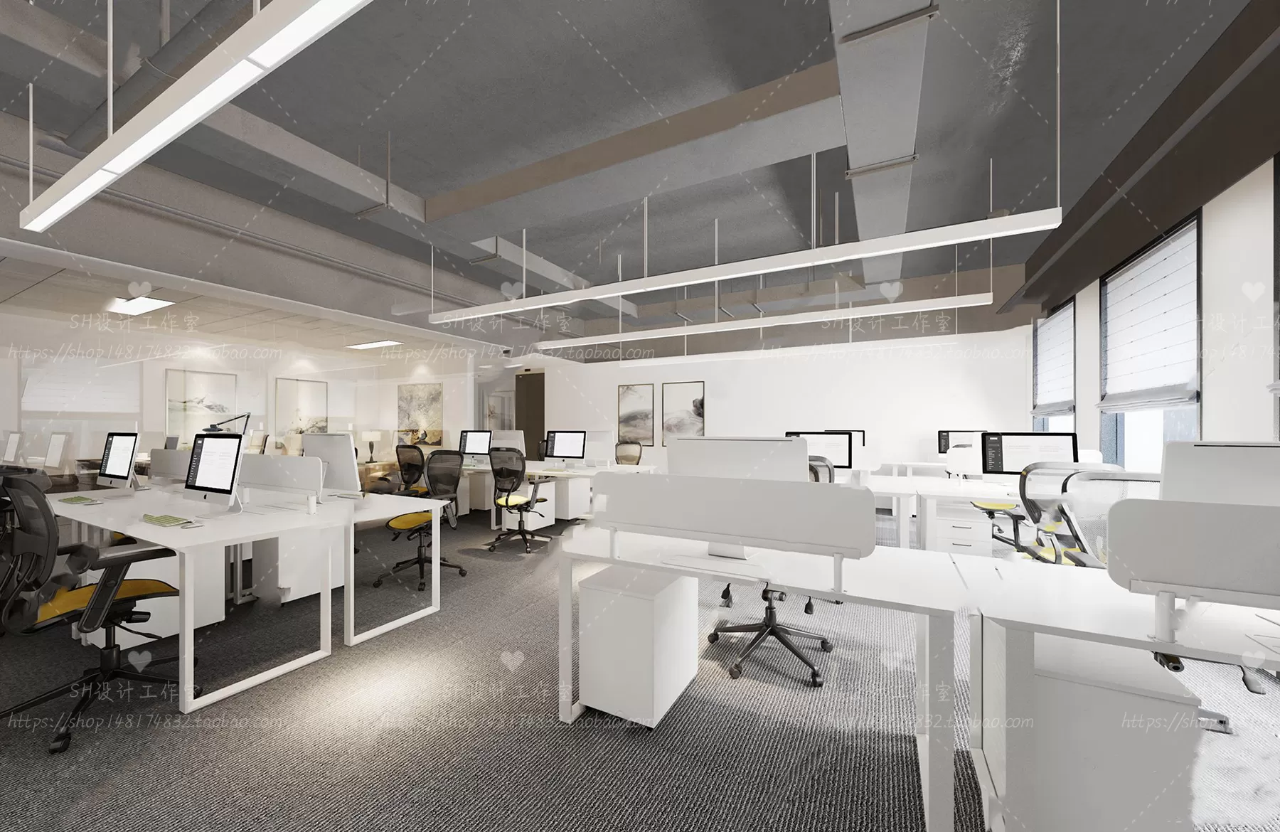 STUDIO OFFICE 3D SCENES – VRAY RENDER – 37