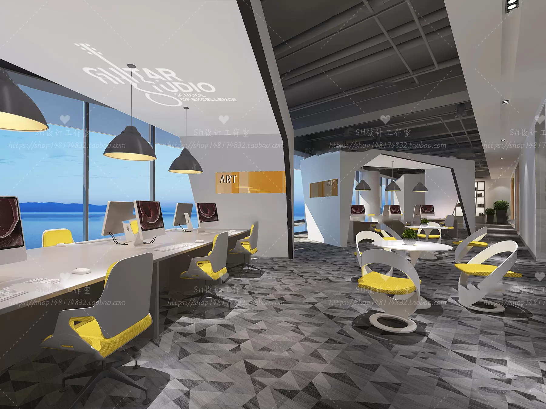 STUDIO OFFICE 3D SCENES – VRAY RENDER – 39