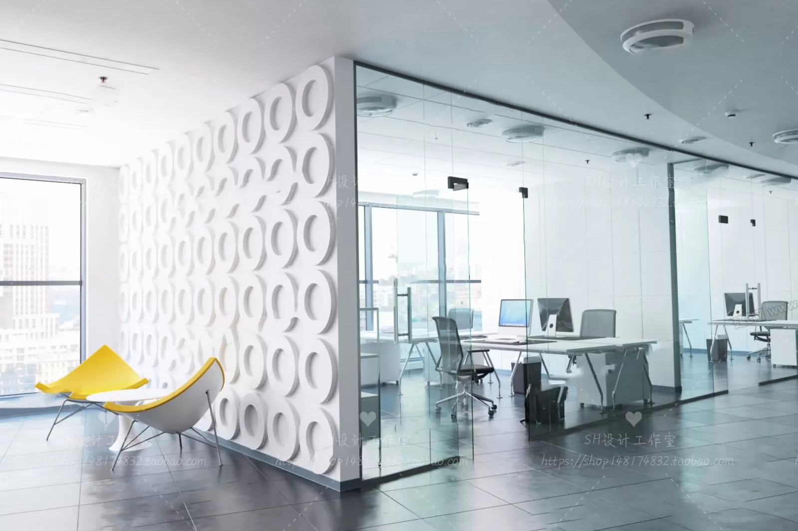 STUDIO OFFICE 3D SCENES – VRAY RENDER – 41