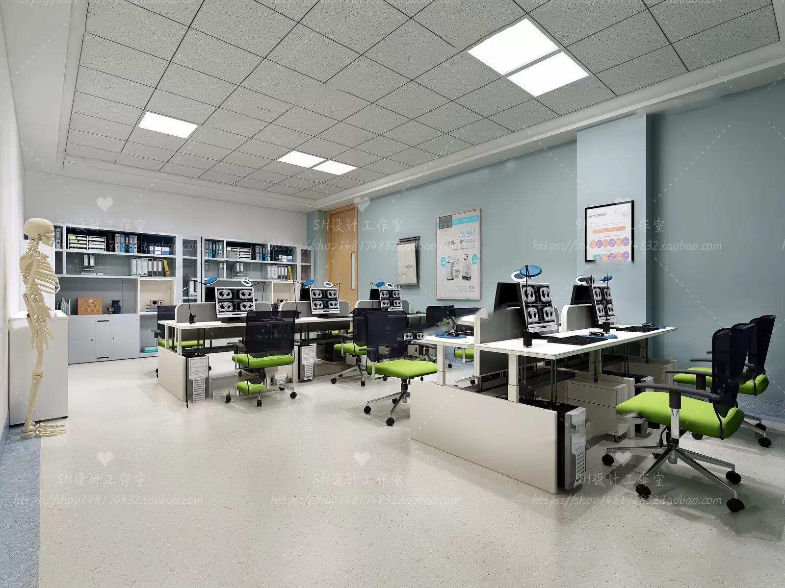 STUDIO OFFICE 3D SCENES – VRAY RENDER – 42