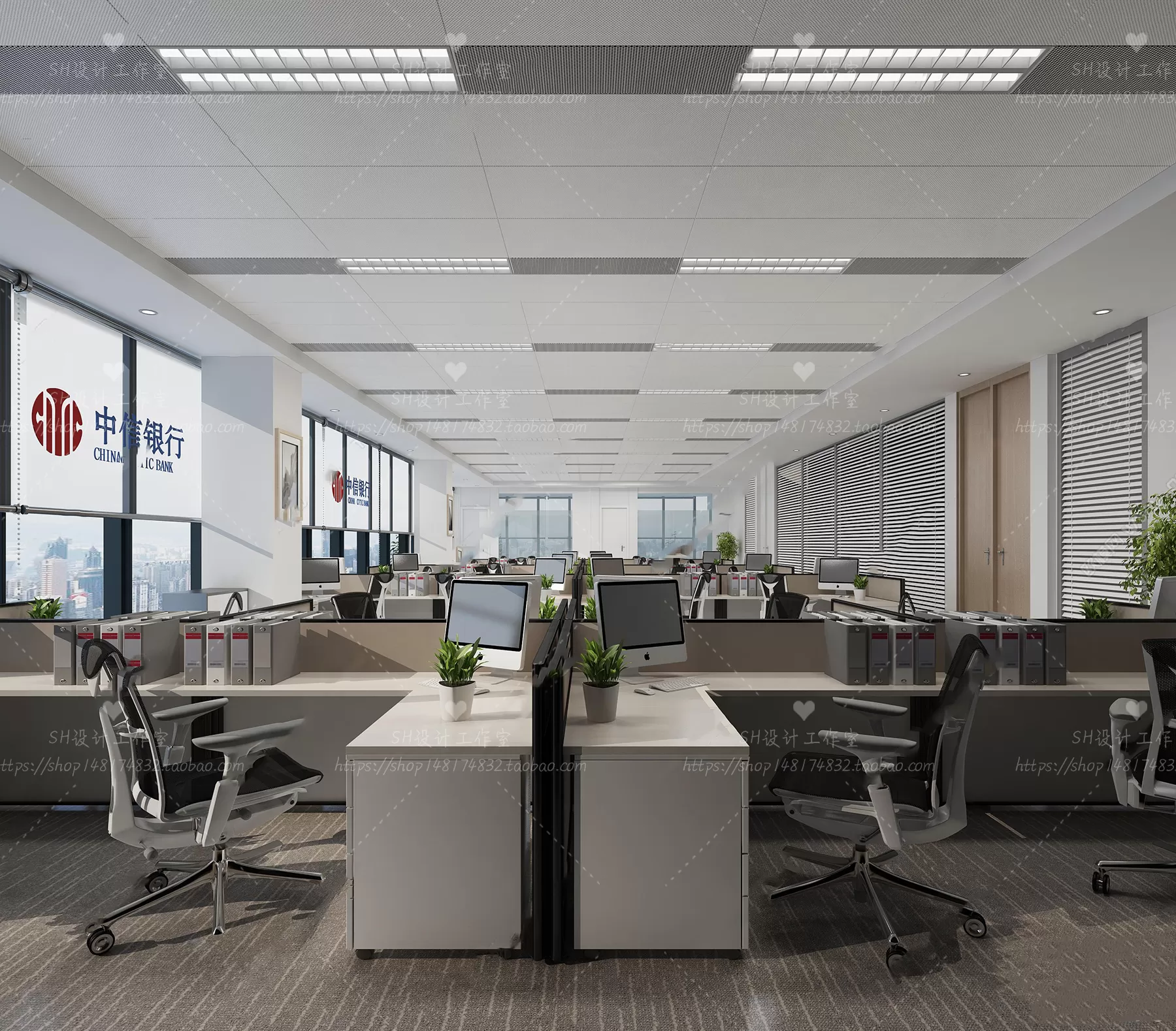 STUDIO OFFICE 3D SCENES – VRAY RENDER – 43