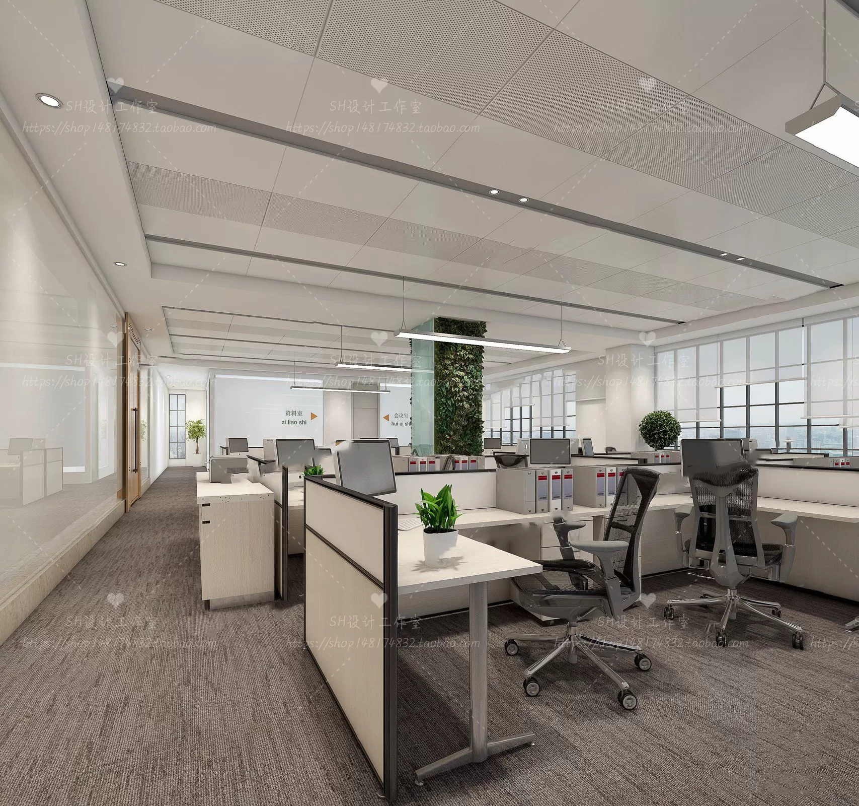 STUDIO OFFICE 3D SCENES – VRAY RENDER – 47