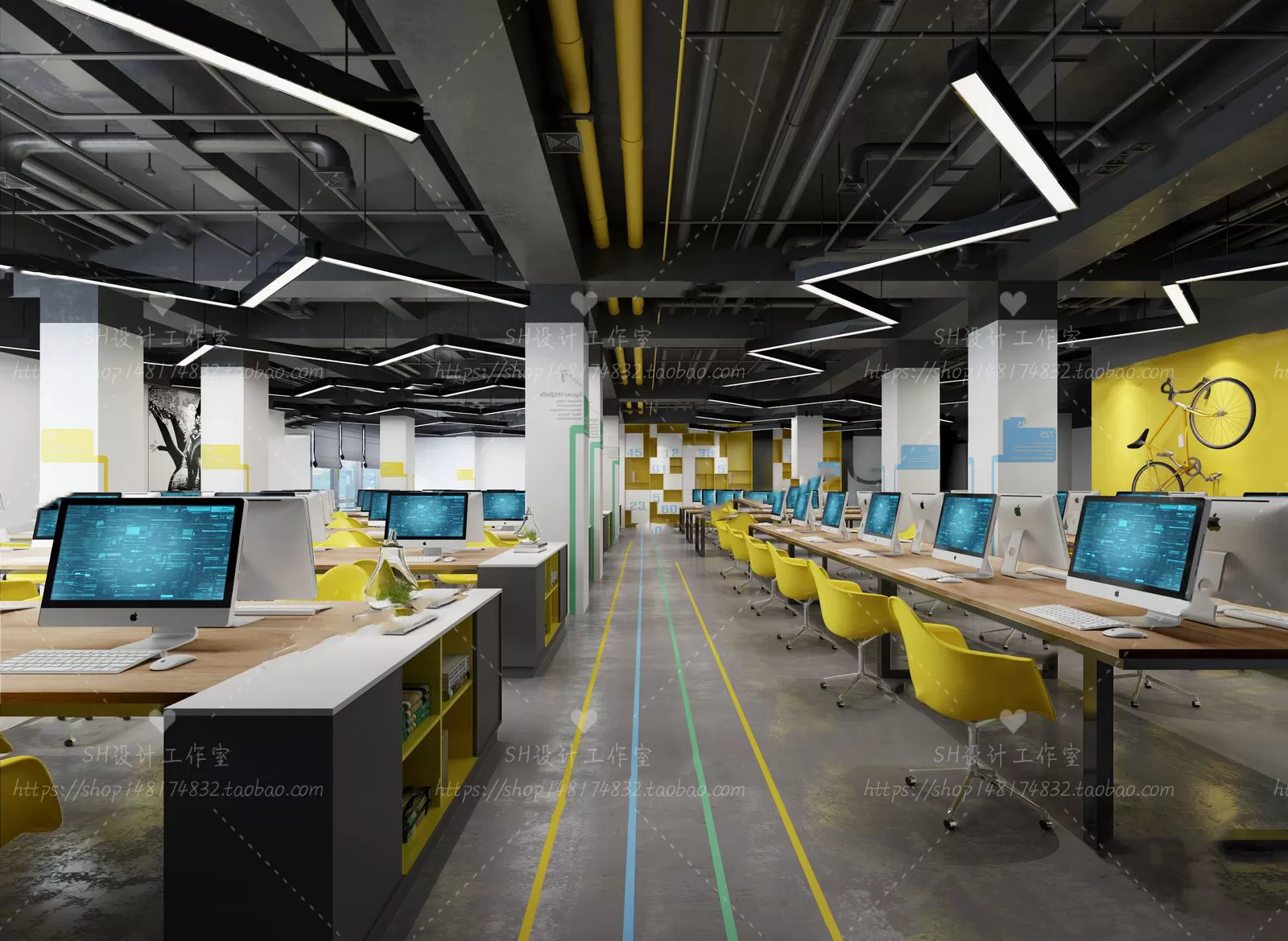 STUDIO OFFICE 3D SCENES – VRAY RENDER – 48