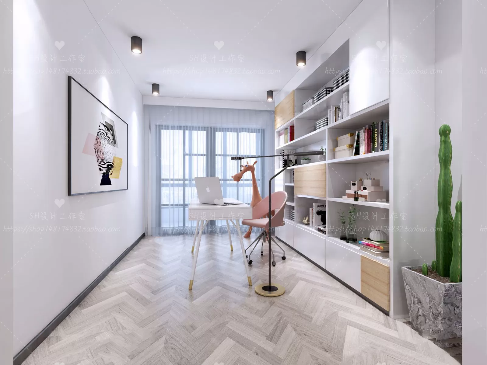 STUDY ROOM 3D SCENES – VRAY RENDER – 08