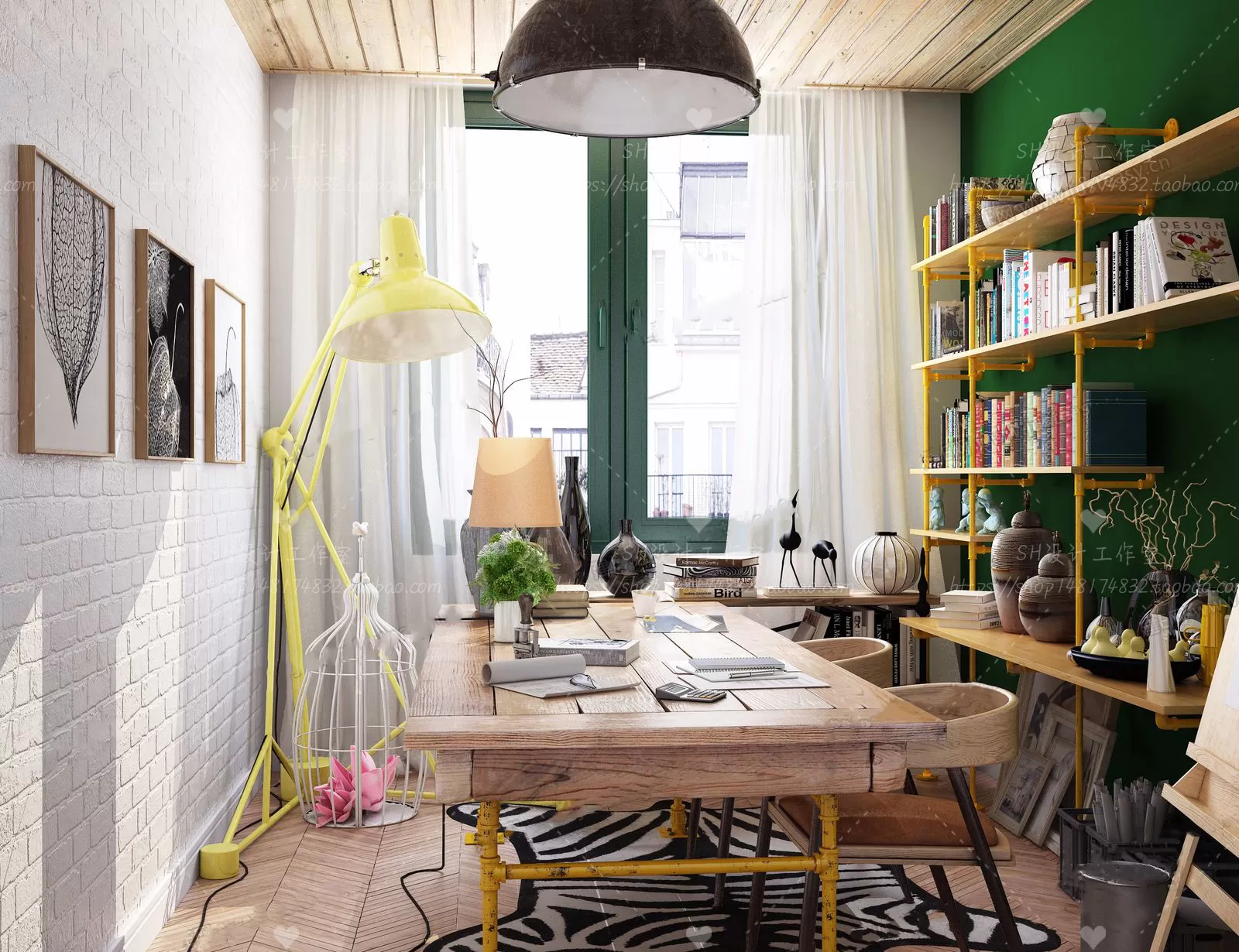 STUDY ROOM 3D SCENES – VRAY RENDER – 09