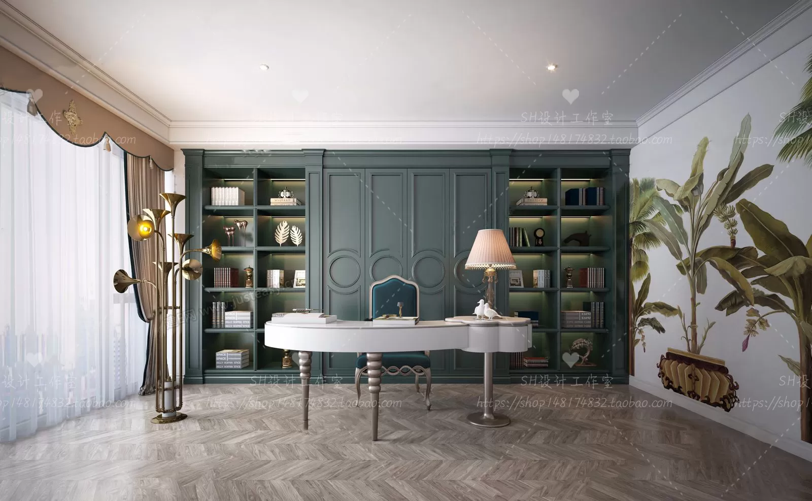 STUDY ROOM 3D SCENES – VRAY RENDER – 18