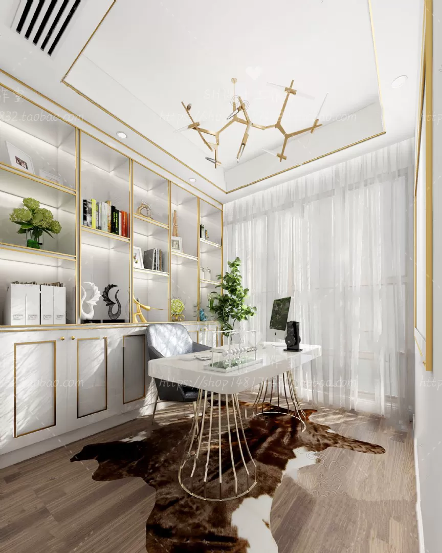 STUDY ROOM 3D SCENES – VRAY RENDER – 20