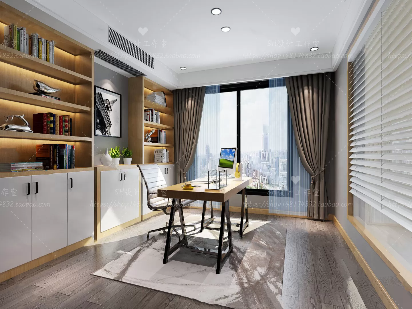 STUDY ROOM 3D SCENES – VRAY RENDER – 21