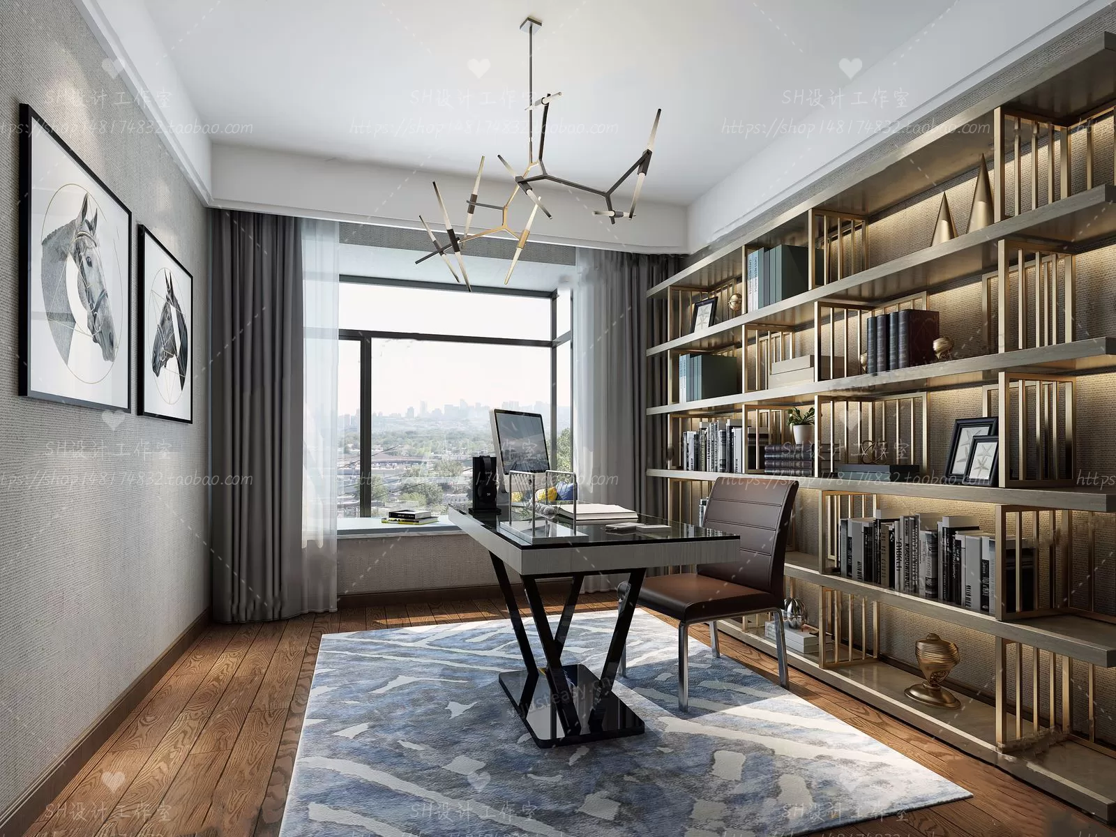 STUDY ROOM 3D SCENES – VRAY RENDER – 39