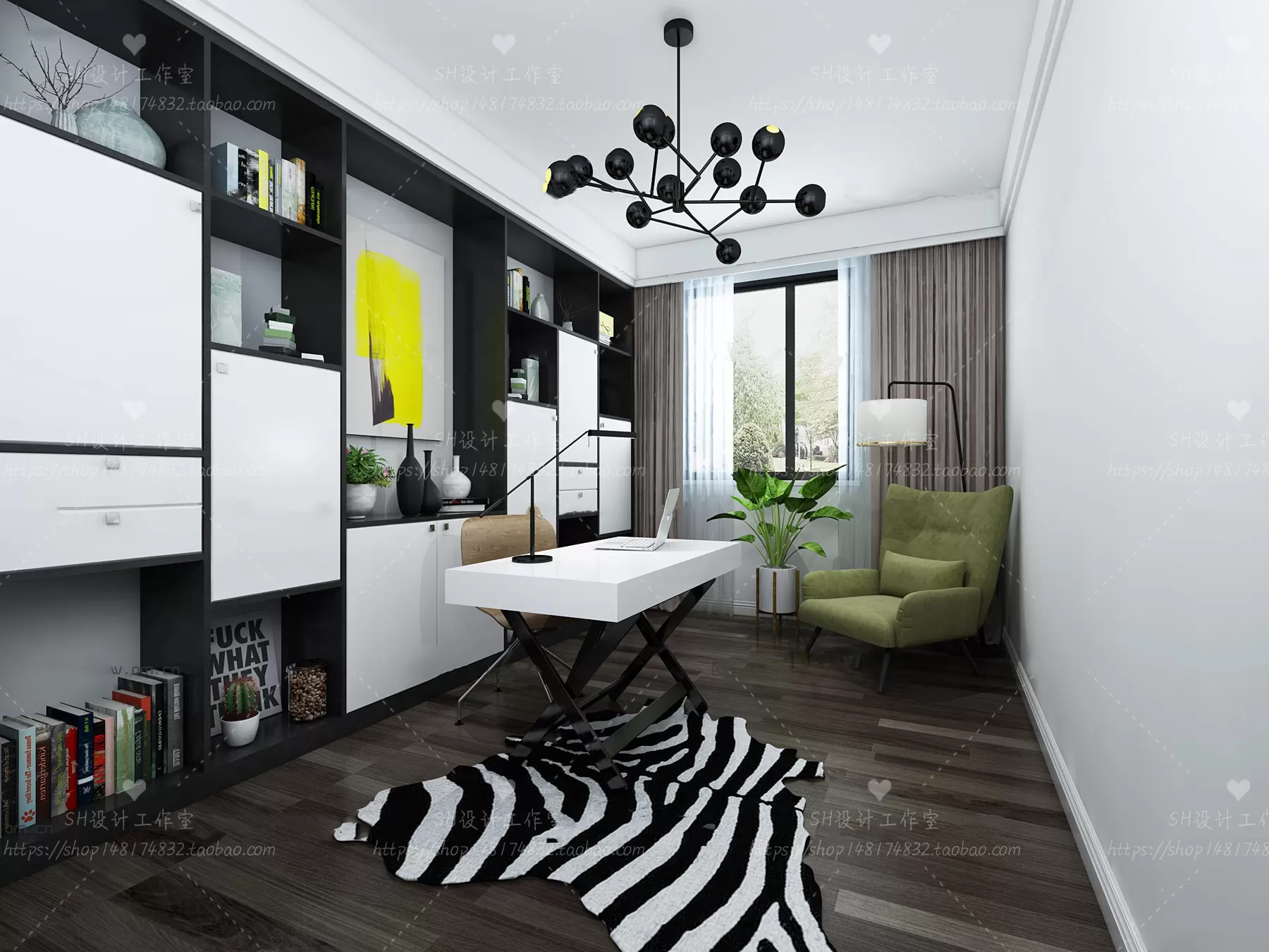 STUDY ROOM 3D SCENES – VRAY RENDER – 42