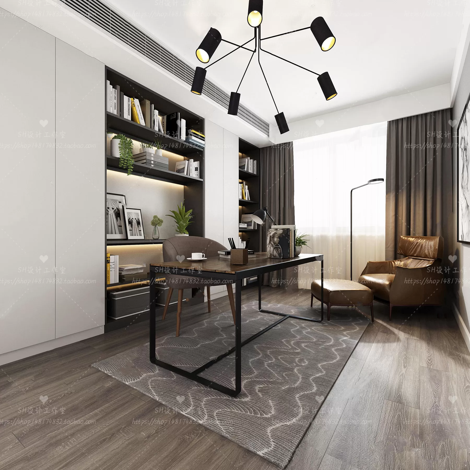 STUDY ROOM 3D SCENES – VRAY RENDER – 51